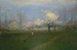 Frühlingsblüten, Montclair, New Jersey, c.1891 von George Inness | Leinwand Kunstdruck