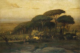 Pine Grove of the Barberini Villa, 1876 von George Inness | Leinwand Kunstdruck