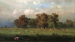 Durham, Connecticut, 1858 by George Inness | Canvas Print