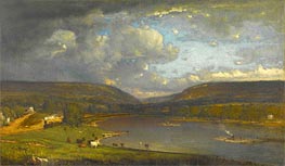 On the Delaware River, c.1861/63 by George Inness | Canvas Print