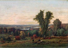 Landscape near Medfield, Massachusetts | George Inness | Gemälde Reproduktion