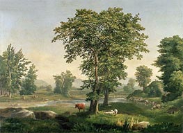Landscape, 1846 von George Inness | Leinwand Kunstdruck