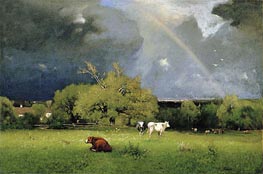 Der Regenbogen, c.1878/79 von George Inness | Leinwand Kunstdruck
