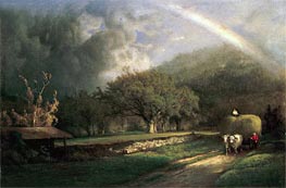 The Rainbow in the Berkshire Hills, 1869 von George Inness | Leinwand Kunstdruck