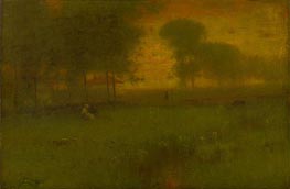 Summer Evening, Montclair, New Jersey, 1892 von George Inness | Leinwand Kunstdruck