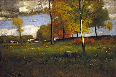 Near the Village, October, 1892 | George Inness | Giclée Canvas Print