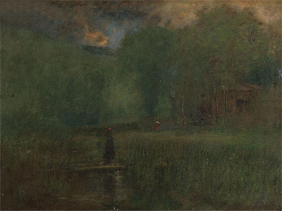 Sundown, 1887 | George Inness | Giclée Leinwand Kunstdruck
