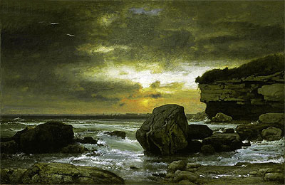 Etretat, Normandie, Frankreich, c.1874/75 | George Inness | Giclée Leinwand Kunstdruck