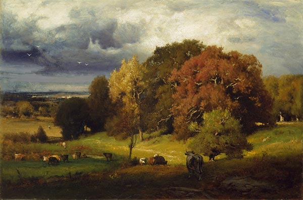 Herbst Eichen, c.1878 | George Inness | Giclée Leinwand Kunstdruck