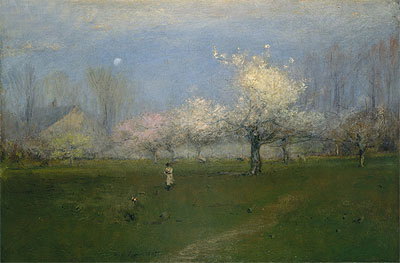 Frühlingsblüten, Montclair, New Jersey, c.1891 | George Inness | Giclée Leinwand Kunstdruck