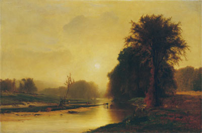 Autumn Meadows, 1869 | George Inness | Giclée Leinwand Kunstdruck