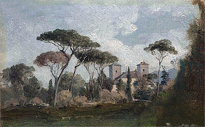 Villa Borghese, Rom, a.1857 | George Inness