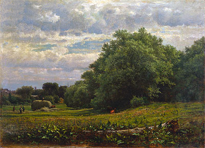 Harvest Time, 1861 | George Inness | Giclée Canvas Print