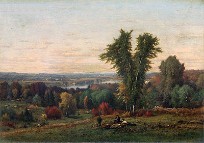 Landscape near Medfield, Massachusetts, 1868 | George Inness | Giclée Leinwand Kunstdruck