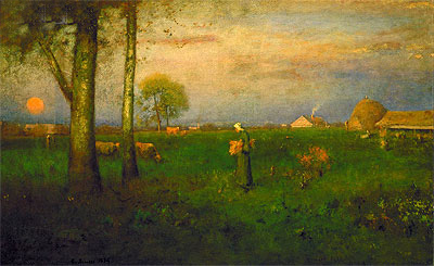 Sundown, 1884 | George Inness | Giclée Leinwand Kunstdruck