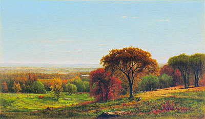Across the Hudson Valley in the Foothills of the Catskills, 1868 | George Inness | Giclée Canvas Print