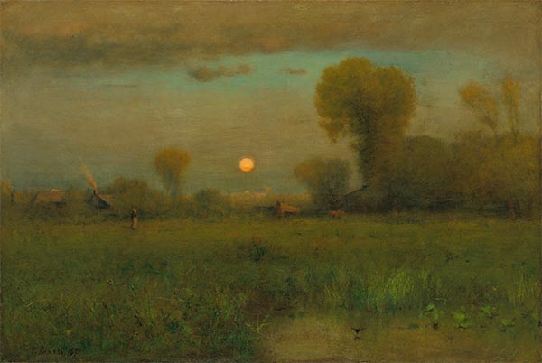 Mond ernten, 1891 | George Inness | Giclée Leinwand Kunstdruck