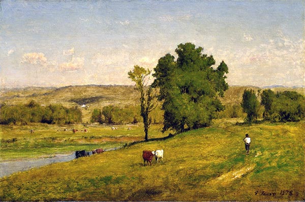 George Inness | Landschaft, 1878 | Giclée Leinwand Kunstdruck