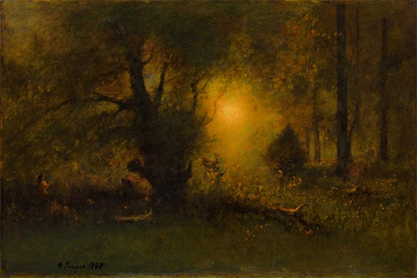 George Inness | Sonnenaufgang im Wald, 1887 | Giclée Leinwand Kunstdruck
