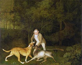 Freeman, the Earl of Clarendon's Gamekeeper with a Dying Doe and Hound, 1800 by George Stubbs | Canvas Print