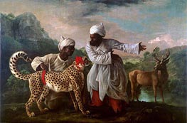 Cheetah and Stag with Two Indians, c.1765 by George Stubbs | Canvas Print