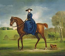 The Countess of Coningsby in the Costume of the Charlton Hunt, c.1760/61 by George Stubbs | Canvas Print