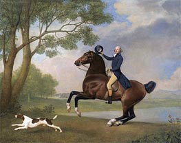 Portrait of Baron de Robeck Riding a Bay Hunter, 1791 by George Stubbs | Canvas Print