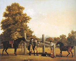 George Stubbs | William Henry Cavendish-Bentinck, Third Duke of Portland and His Brother Lord Edward Bentinck with a Groom and Horses | Giclée Canvas Print