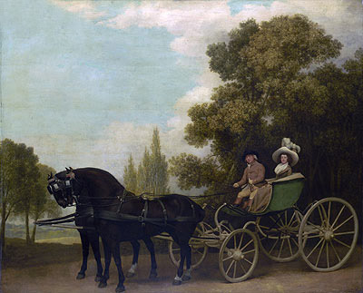 A Gentleman driving a Lady in a Phaeton, 1787 | George Stubbs | Giclée Canvas Print
