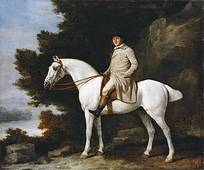 A Gentleman on a Grey Horse, 1781 | George Stubbs | Giclée Leinwand Kunstdruck
