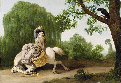 The Farmer's Wife and the Raven, 1786 | George Stubbs | Giclée Leinwand Kunstdruck