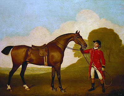 A Bay Horse with a Groom, 1791 | George Stubbs | Giclée Leinwand Kunstdruck