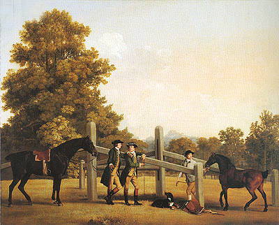 George Stubbs | William Henry Cavendish-Bentinck, Third Duke of Portland and His Brother Lord Edward Bentinck with a Groom and Horses, c.1866/67 | Giclée Canvas Print