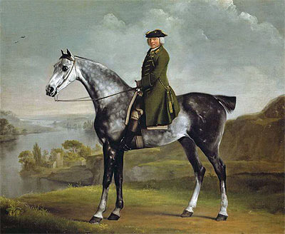 George Stubbs | Joseph Smyth Esquire, Lieutenant of Whittlebury Forest, Northamptonshire, on a Dapple Grey Horse, c.1762/64 | Giclée Canvas Print