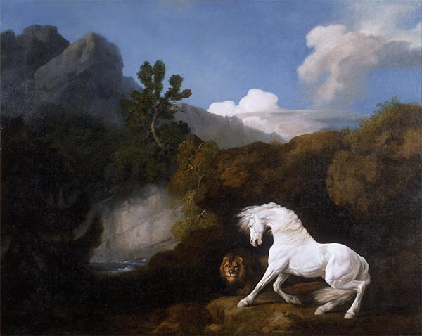 George Stubbs | A Horse frightened by a Lion, 1770 | Giclée Canvas Print