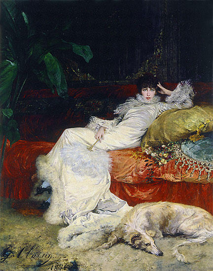 Georges Jules Victor Clairin | Portrait of Sarah Bernhardt, 1876 | Giclée Canvas Print