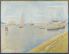 Der Kanal von Gravelines, in Richtung des Meeres, 1890 von Georges Seurat | Leinwand Kunstdruck