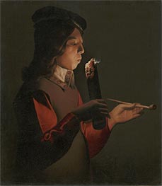 Smoker, 1646 by Georges de La Tour | Canvas Print