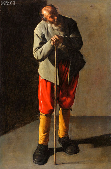 Georges de La Tour | Old Man, c.1618/19 | Giclée Canvas Print