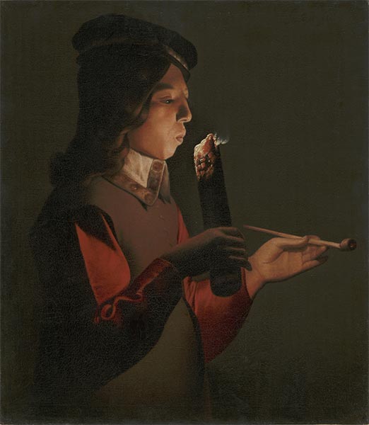 Raucher, 1646 | Georges de La Tour | Giclée Leinwand Kunstdruck