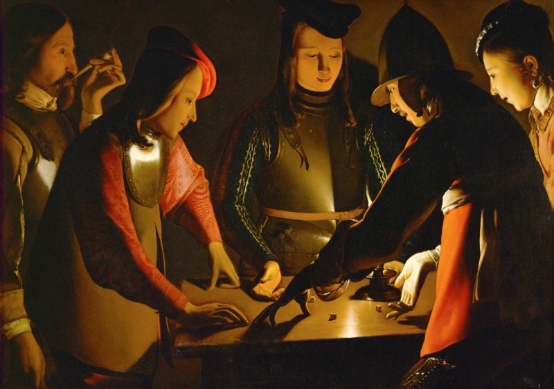 The Dice Players, c.1650 | Georges de La Tour | Giclée Canvas Print