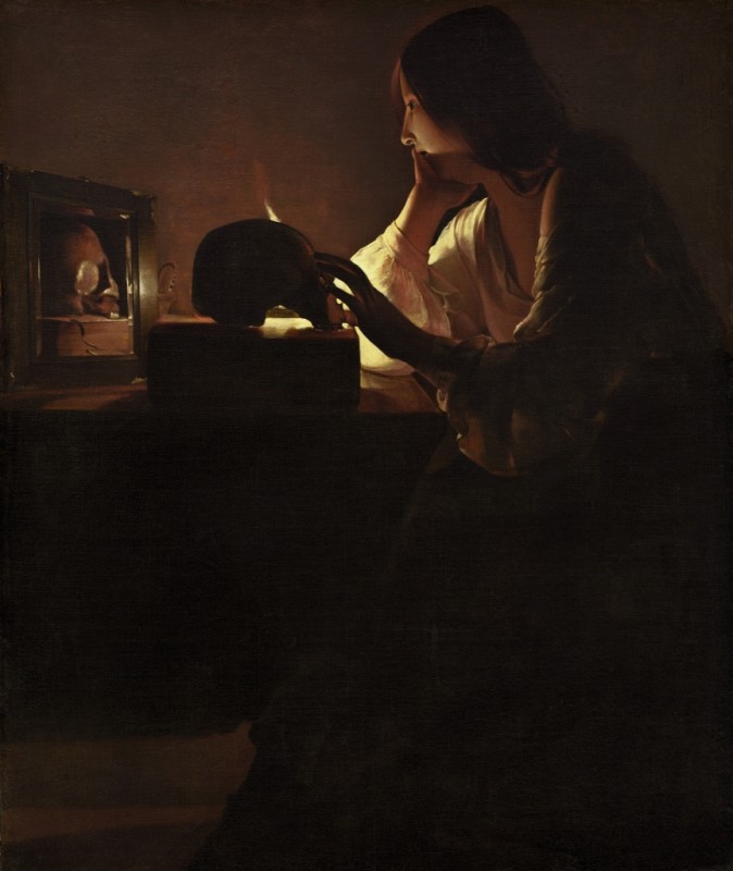 Die reuige Magdalena, c.1635/40 | Georges de La Tour | Giclée Leinwand-Kunstdruck