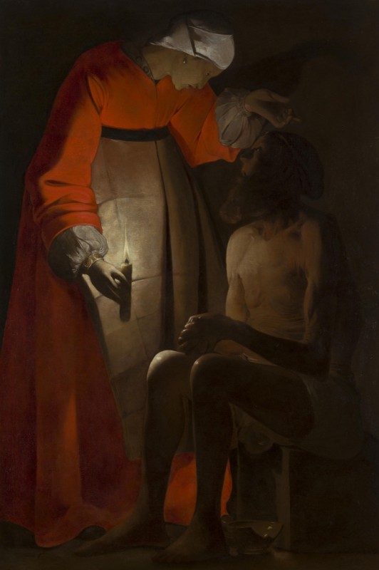 Job Mocked by His Wife, c.1650 | Georges de La Tour | Giclée Canvas Print