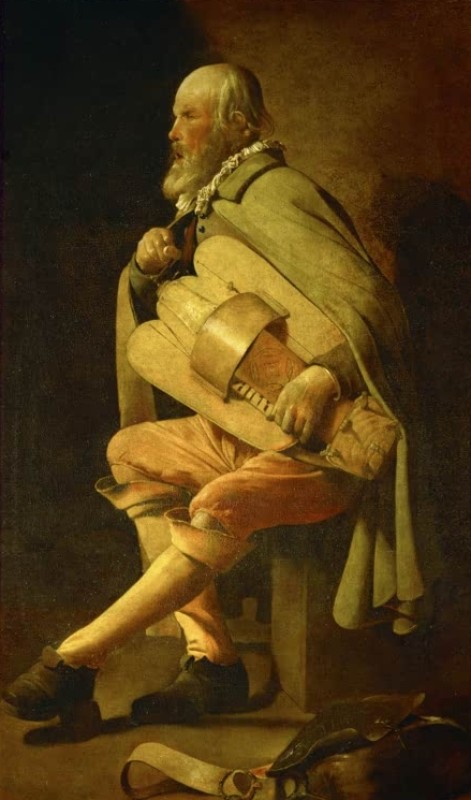 Der Leierspieler, c.1625/30 | Georges de La Tour | Giclée Leinwand-Kunstdruck