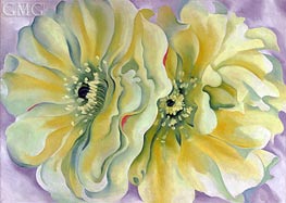 Yellow Cactus Flowers | O'Keeffe | Painting Reproduction