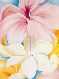 Hibiscus with Plumeria, 1939 by O'Keeffe | Canvas Print