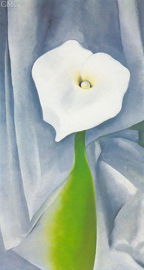 Calla Lilly on Grey, 1928 | O'Keeffe | Giclée Canvas Print