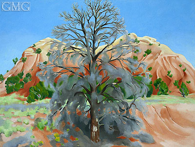 Dead Tree with Pink Hill, 1945 | O'Keeffe | Giclée Canvas Print