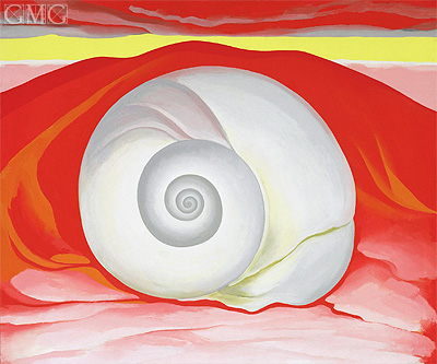 Red Hills with White Shell, 1938 | O'Keeffe | Giclée Canvas Print