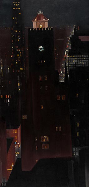 New York, Nacht, 1929 | O'Keeffe | Giclée Leinwand Kunstdruck